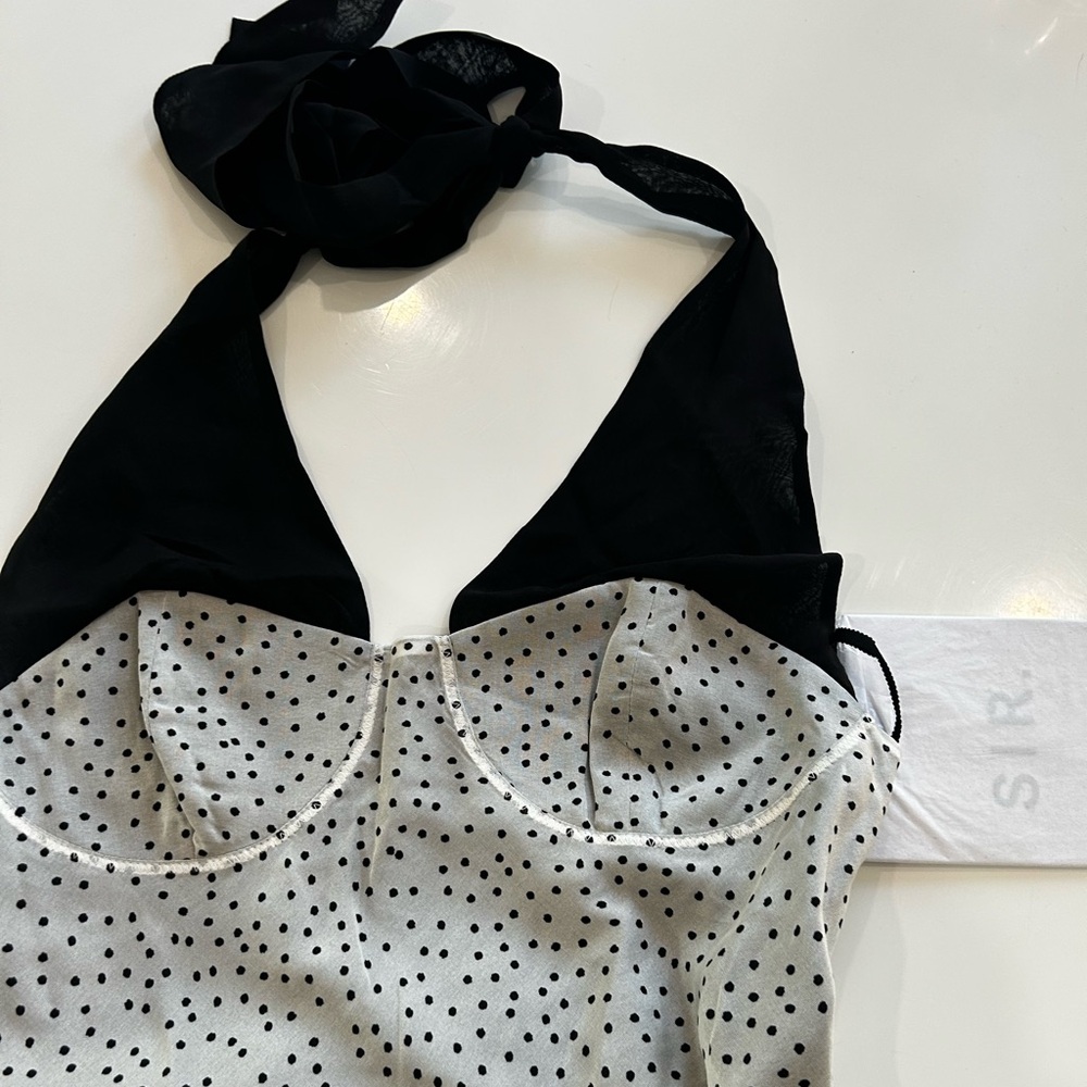 NWT • SIR lisander halter dress in polka dot Bianca - size 1 - Picture 6 of 16